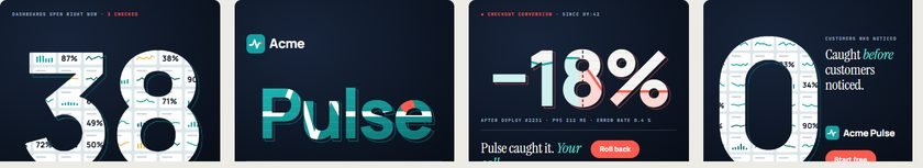 Typographic Window Reveal temasının dört anahtar karesi