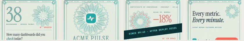 Guilloche Banknote Engraving temasının dört anahtar karesi