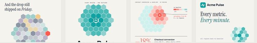 Hex Tile Cartogram temasının dört anahtar karesi